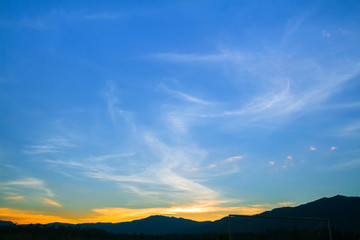 Obraz premium Sky with cloud at sunset time in good sunny day.