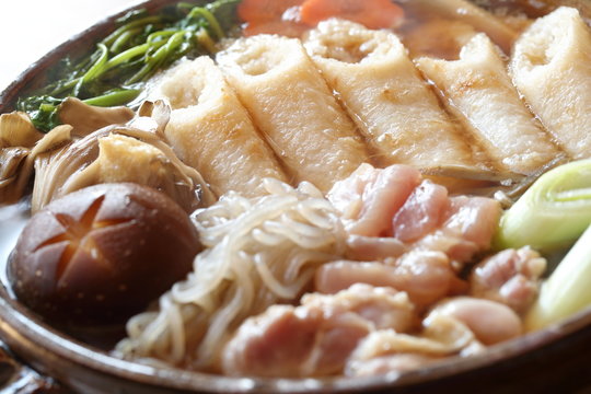 きりたんぽ鍋　Kiritanpo,Rice stick hot pot