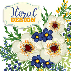 Beautiful floral design. Vector Illustration 