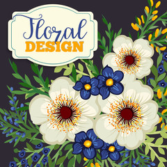 Beautiful floral design. Vector Illustration 