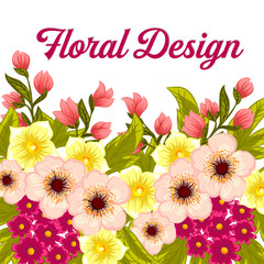 Beautiful floral design. Vector Illustration 