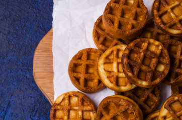 Traditional round Belgian waffles