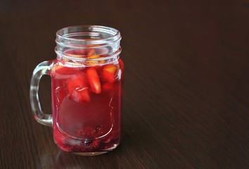 Fruit tea. Tea with forest berries.