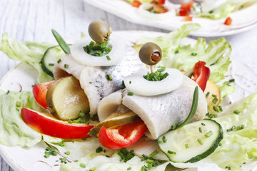 Pickled herring rolls