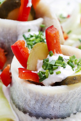 Pickled herring rolls