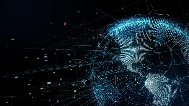 Global network concept. IoT(Internet of Things). ICT(Information Communication Network).
