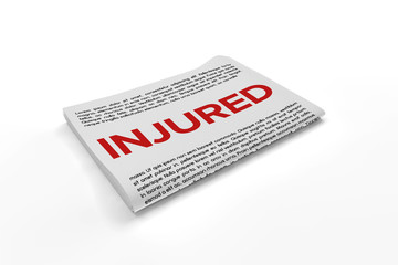 Injured on Newspaper background