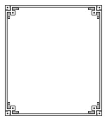 Frame Vintage Corners Made of Geometric Triangles