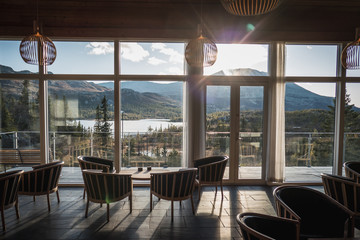 Mountain view from inside