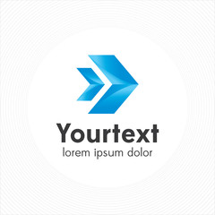 Logistic and arrow symbol logo, delivery logo design, arrow icon. vector illustration