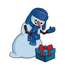 Snowman Vector Xmas set