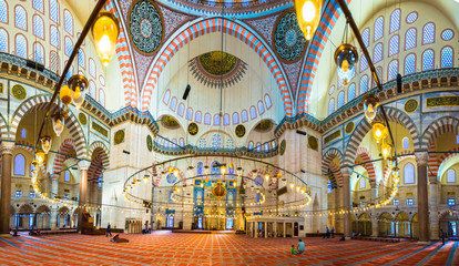 Suleymaniye mosque,Popular landmark in Istanbul,Turkey