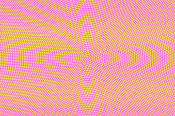 Pink yellow dotted halftone vector background. Horizontal striped halftone banner template.