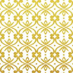Gold glittering seamless pattern. Modern gold stylish texture.