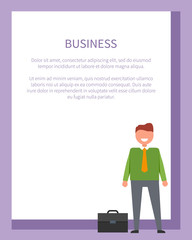 Business Funny Neatly-Dressed Businessman Vector