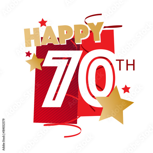 Download "Happy 70th Birthday" Stock image and royalty-free vector ...