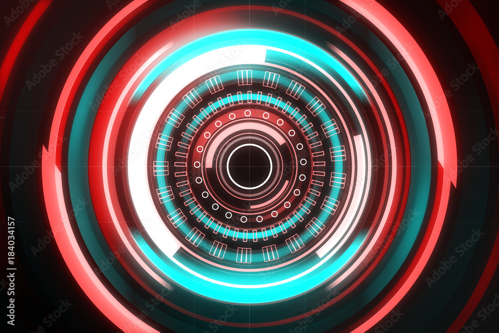 Poster round digital button background