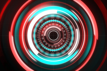 Round digital button background