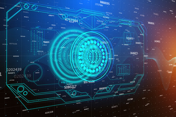 Futuristic business interface backdrop