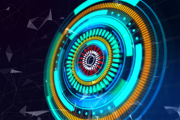 Round digital button wallpaper