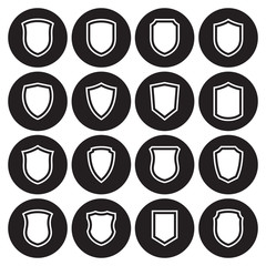 Shield icons set