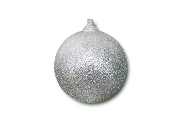 Christmas ornament ball isolated on white background.