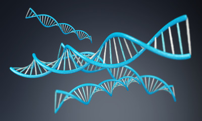 Modern DNA structure 3D rendering