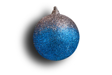 Christmas ornament ball isolated on white background.