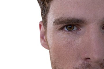 Obraz premium Extreme close up of man