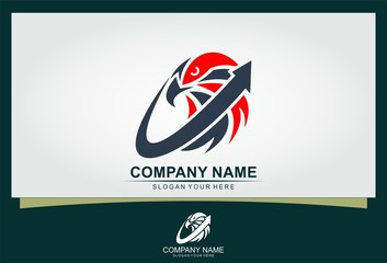 Obraz premium eagle arrow business logo