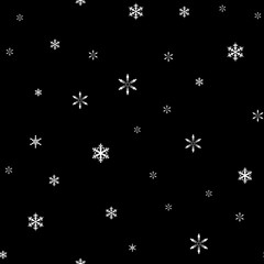 Snow, snowfall, falling snowflakes, winter background, a new year's backdrop. Vector illustration
