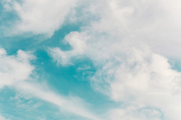 Blue sky and white clouds  on summer in Thailand