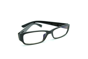 Black glasses isolated