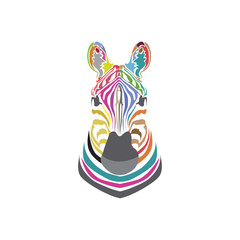 Head zebra vector