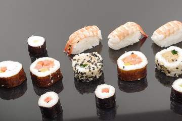 appetizing  portion sushi