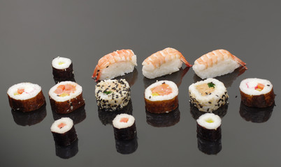 appetizing  portion sushi