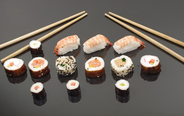 appetizing  portion sushi