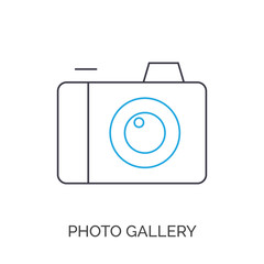camera vector thin line icon