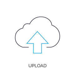 upload vector thin line icon