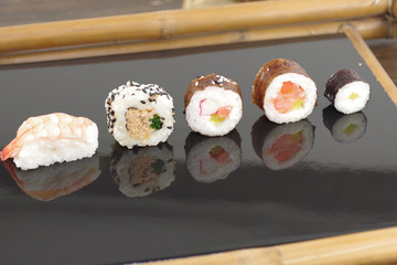 appetizing  portion sushi