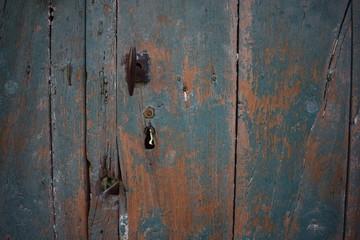 wooden lock door