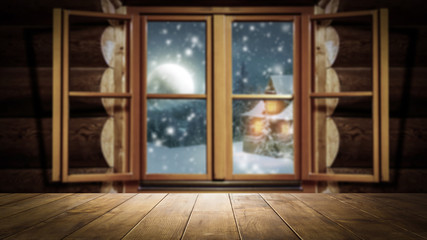 desk space and window 