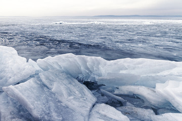 Frozen lake