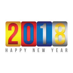 Happy new year template vector