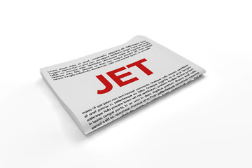 Jet on Newspaper background