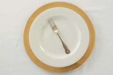 Fork in a plate