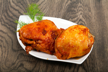 Roasted chicken thigh
