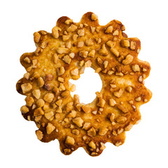 Round cookies with nuts