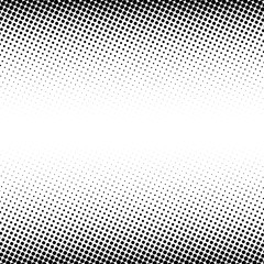 Black halftone effect on a white background. Halftone dots pattern. Vector