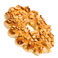 Round cookies with nuts